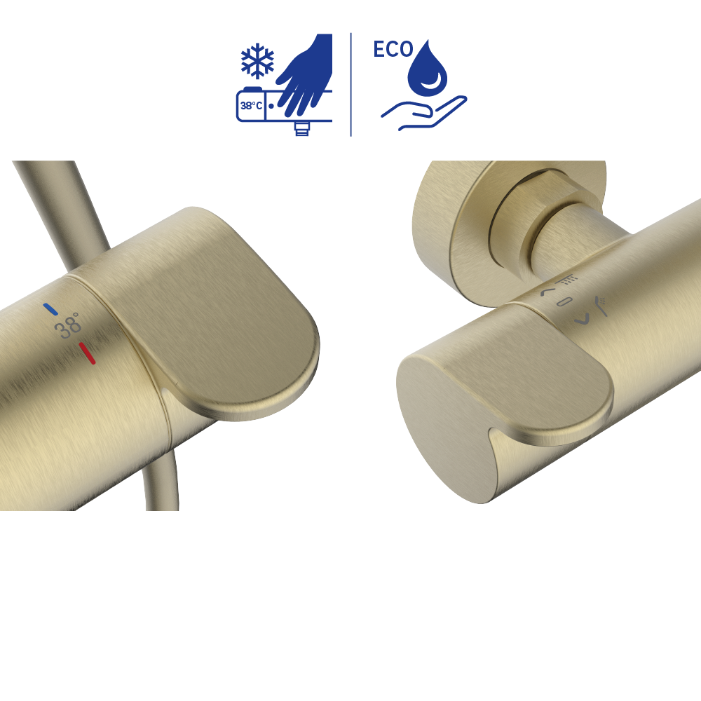 visu rbi colonne de douche thermo laiton icone sensea - 1