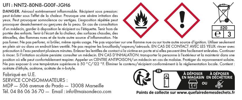 Bombe de peinture Relook tout MAISON DECO rouille pailleté mat 400 ml - 9