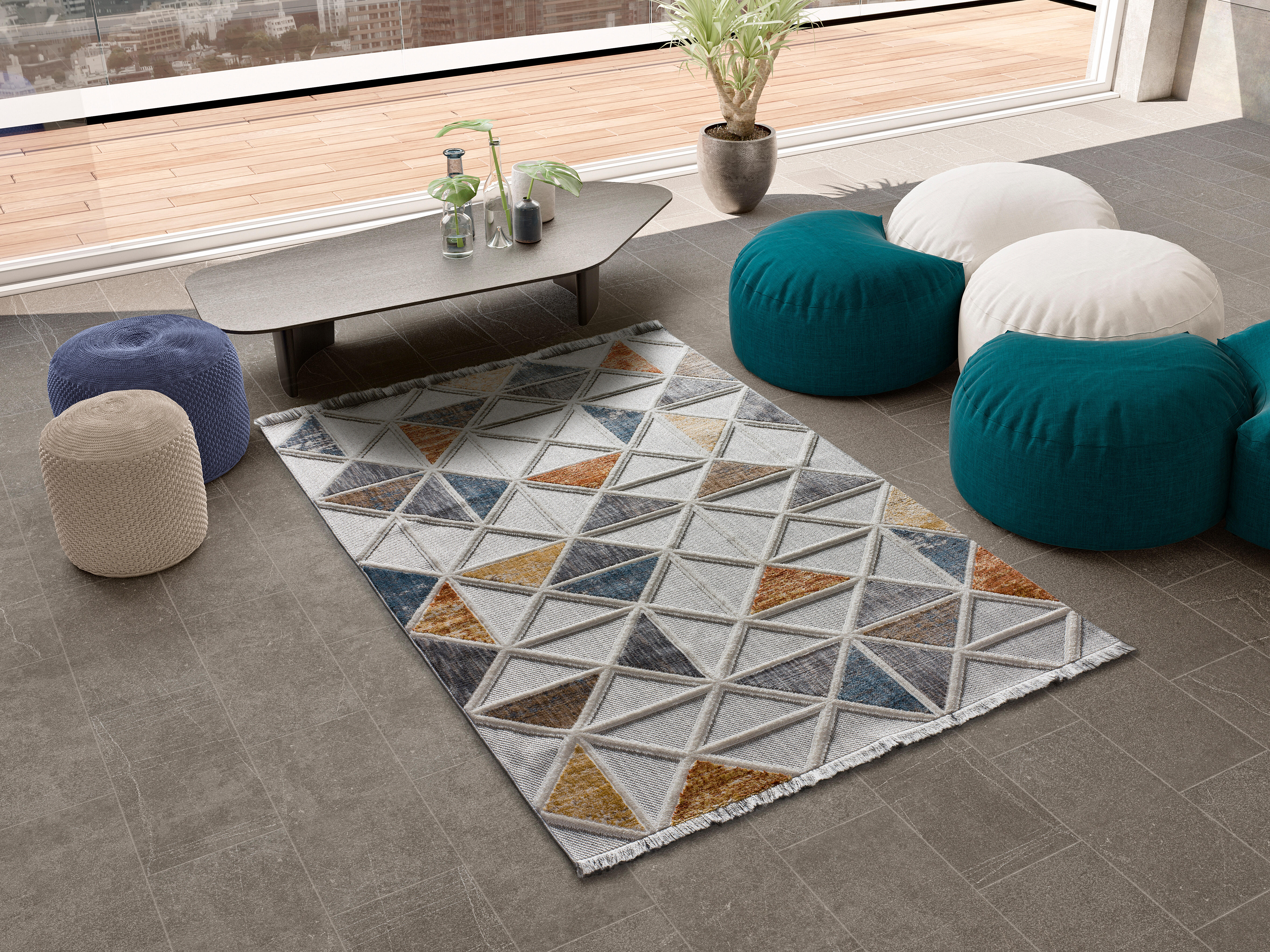 Alfombra de poliéster broadway 4840 155x230 cm multicolor