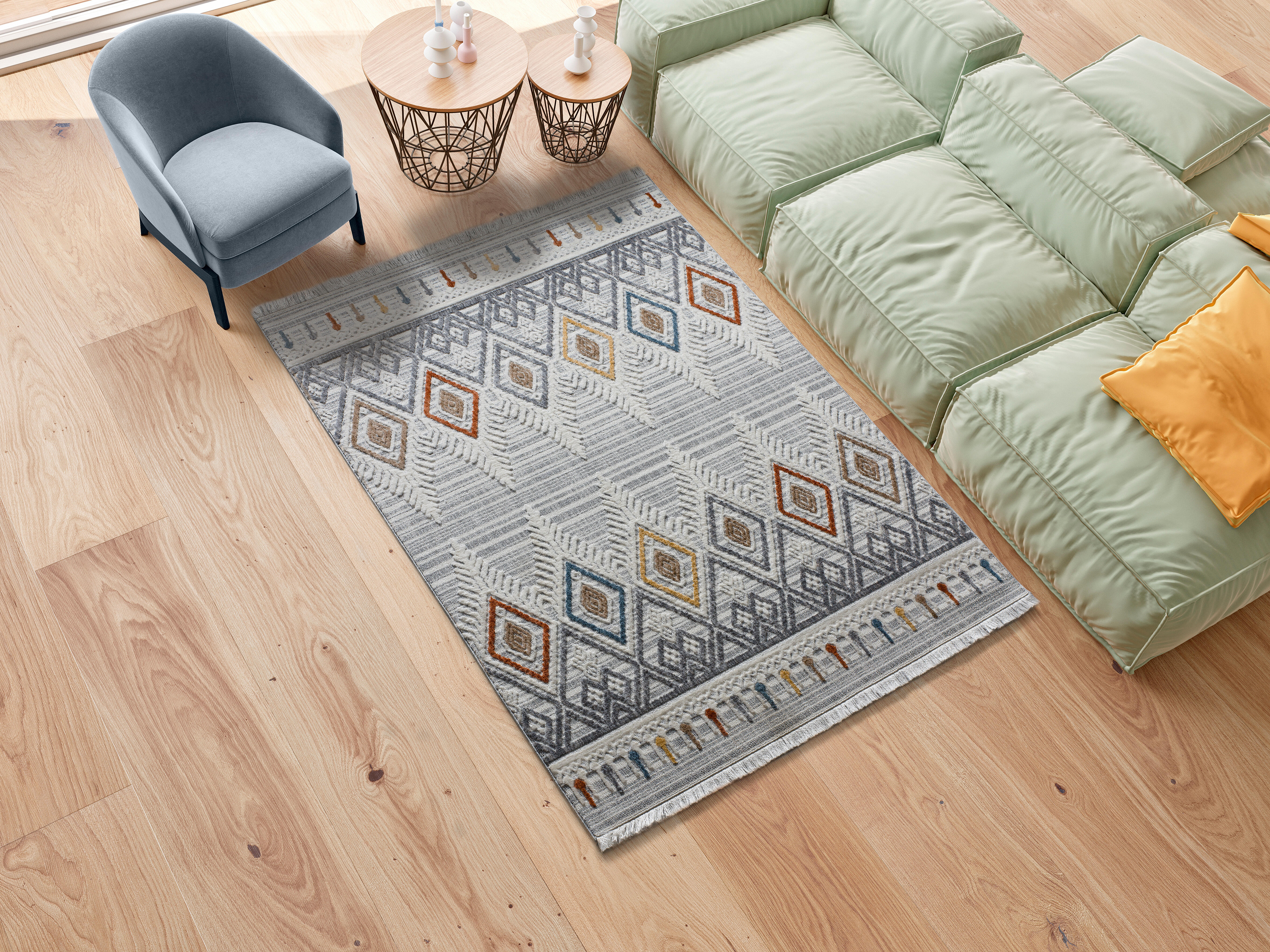 Alfombra de poliéster broadway 5184 155x230 cm multicolor