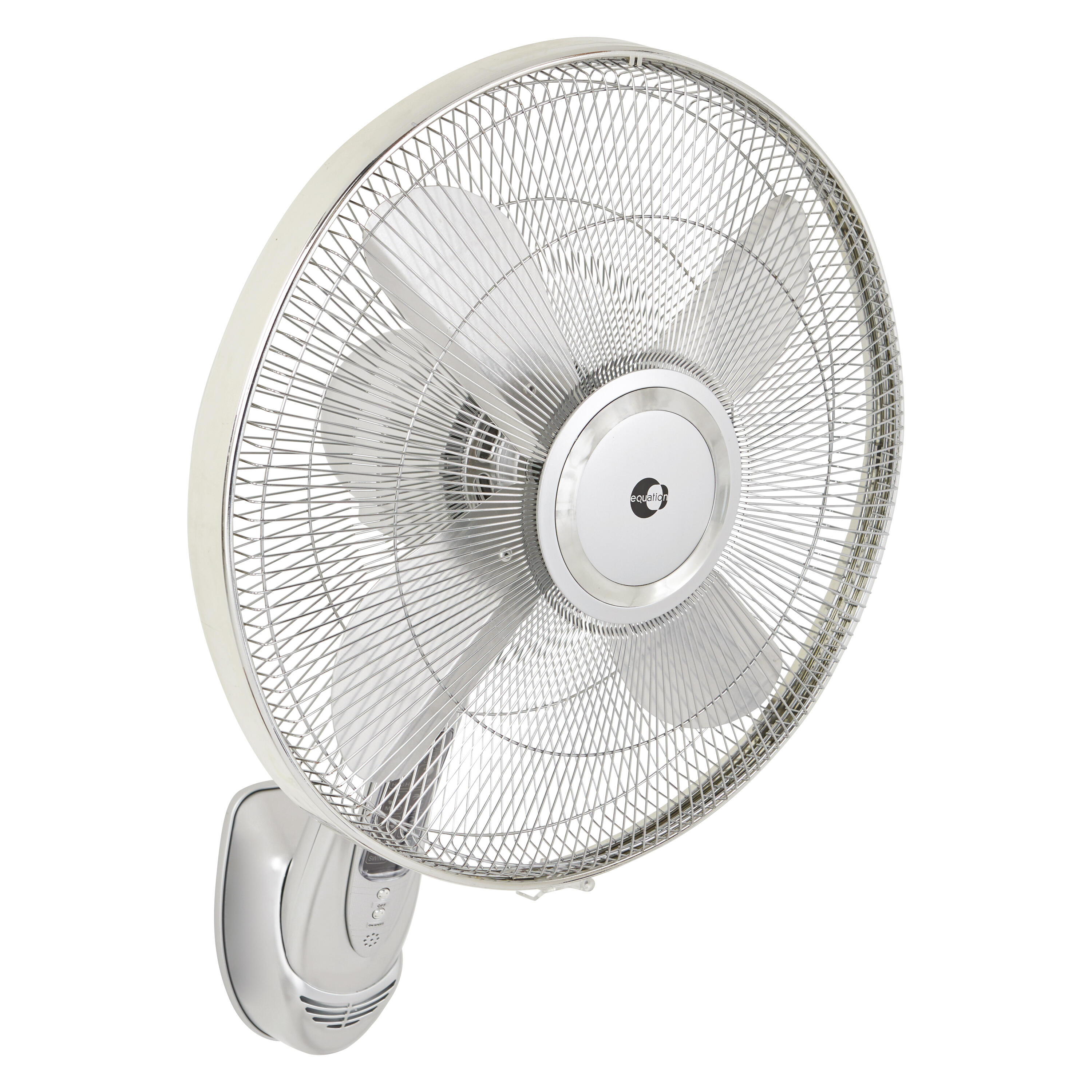 Ventilateur mural, EQUATION, Wally gris 55 W, D40 cm - 4