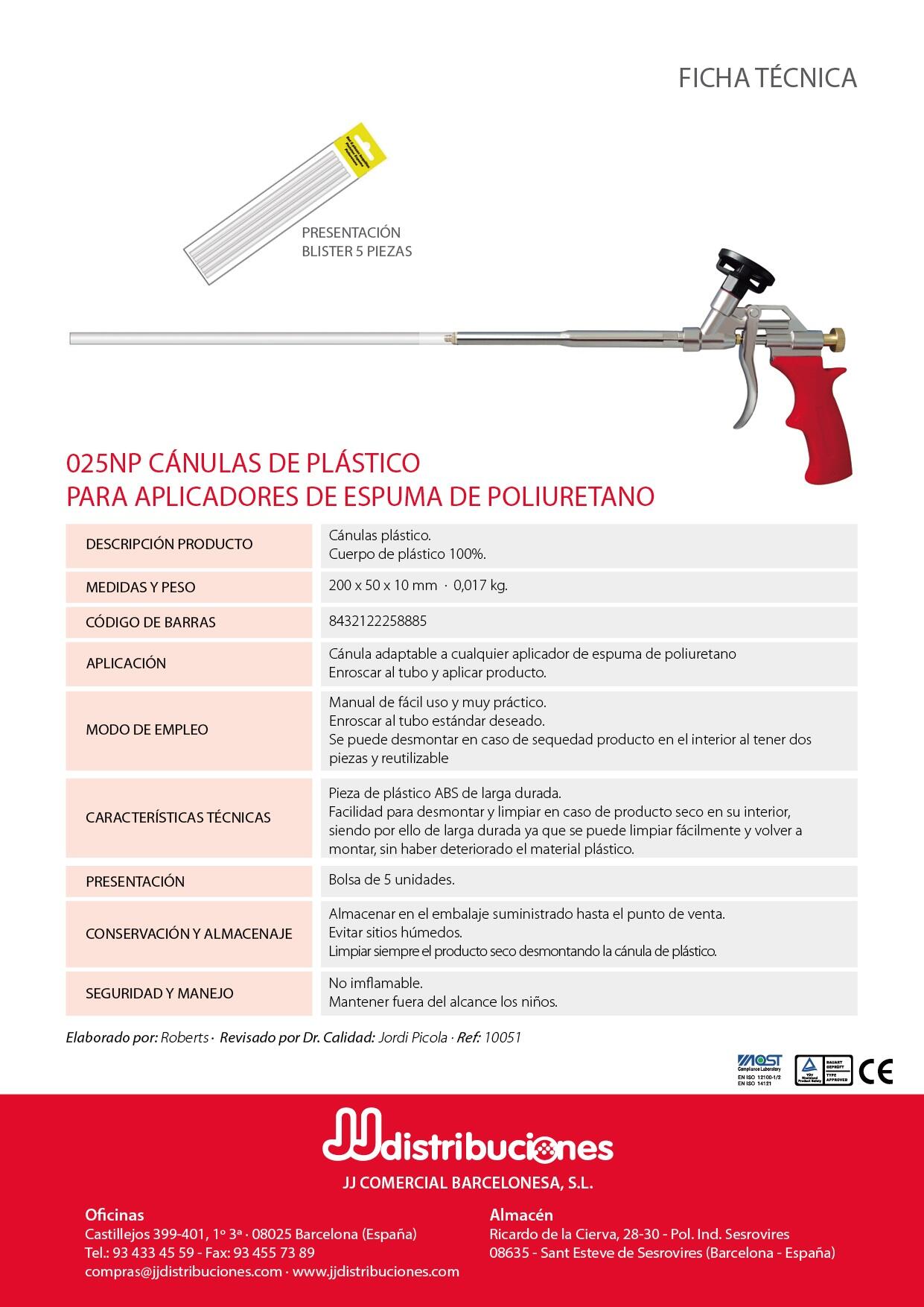 CANULA PARA PISTOLA DE POLIURETANO 5 PIEZAS - 3