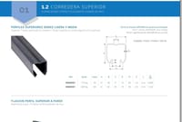 PERFIL  SUPERIOR U 60 MM PARA PUERTA CORREDERA. GALVANIZADO 3 M - 2