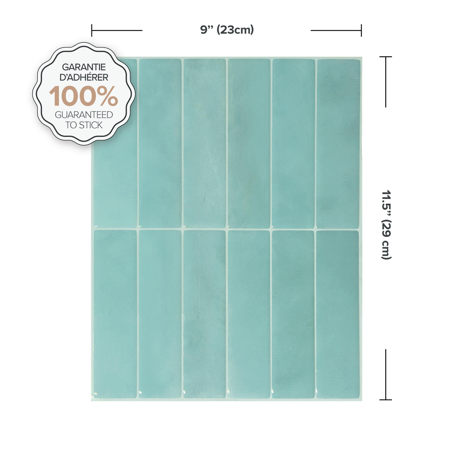 Lot de 4 crédences adhésives Morocco Asilah , bleu ciel, 29 cm x 22.9 cm - 5