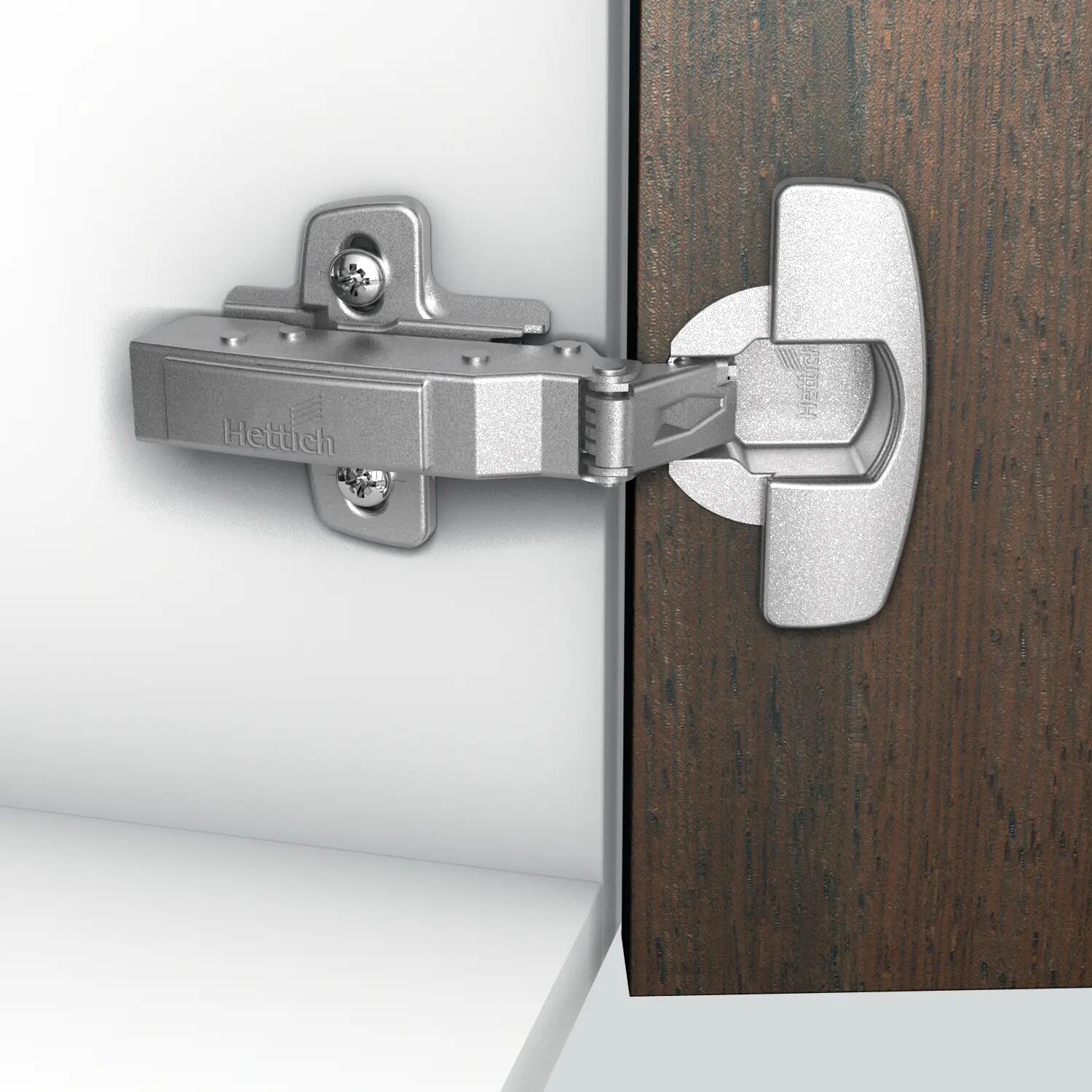 Dobradiça invisível para armário com clip e mola 35 mm 110º Hettich Sensys - 2