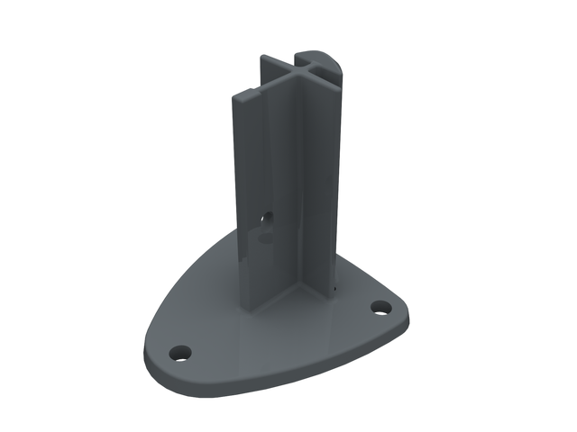 Platine pour poteau Naterial Gris - 7016