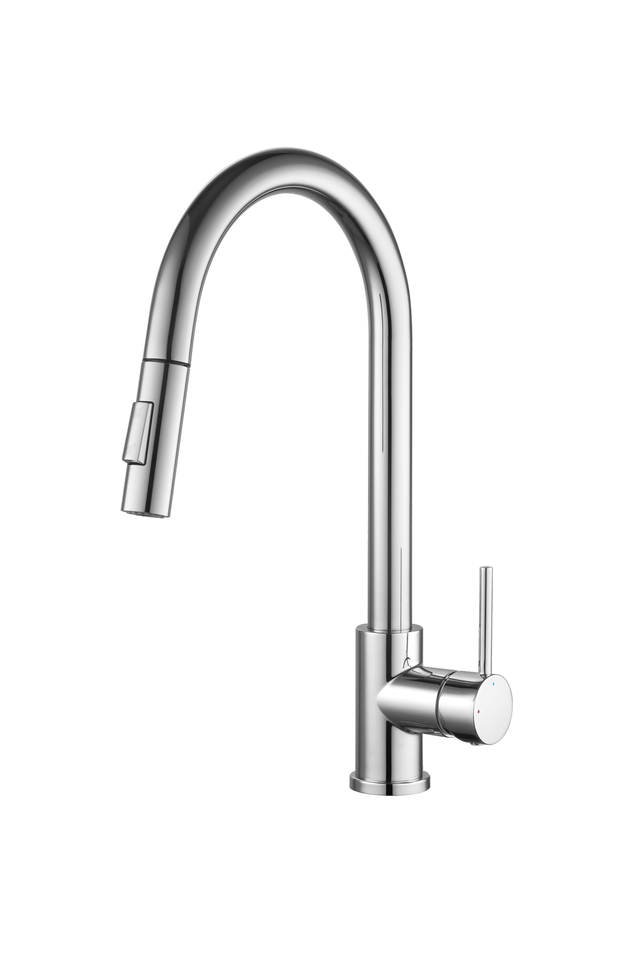 Grifo de cocina monomando caño alto extraíble MARCO MAMMOLITI  Bylas cromo