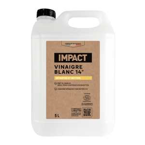 Vinaigre blanc IMPACT 14°, nettoyant et détartrant, 5L