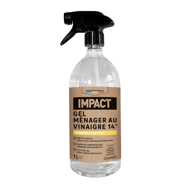 Vinaigre blanc IMPACT 14° gel, détartrant, 1L ECODET