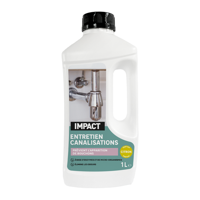 Produit d'entretien canalisations IMPACT parfum citron 1L