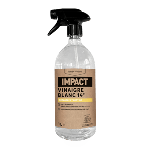 Vinaigre blanc IMPACT 14°, détartrant, 1L