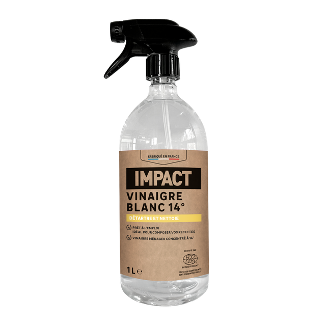 Vinaigre blanc IMPACT 14°, détartrant, 1L ECODET