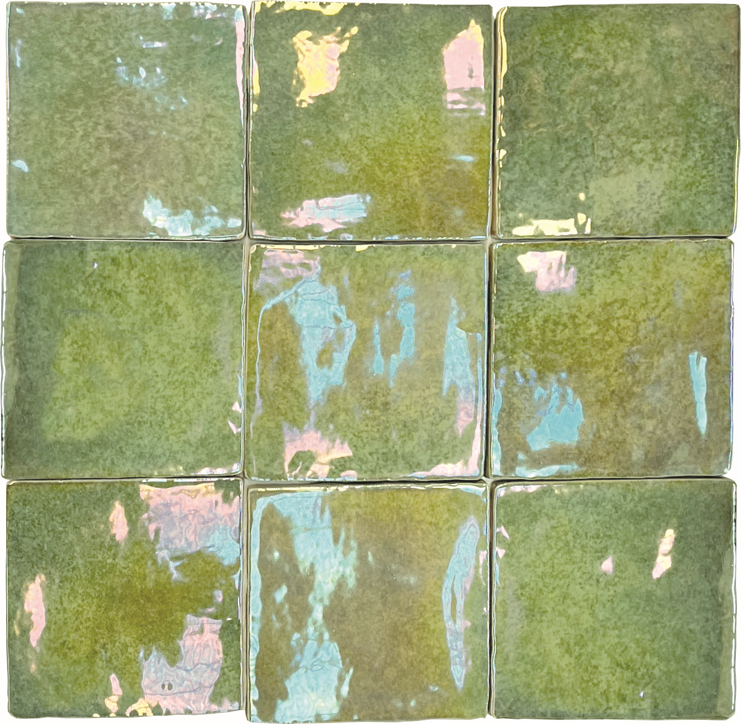Azulejo cerámico joy efecto nacarado nevado 10x10 cm