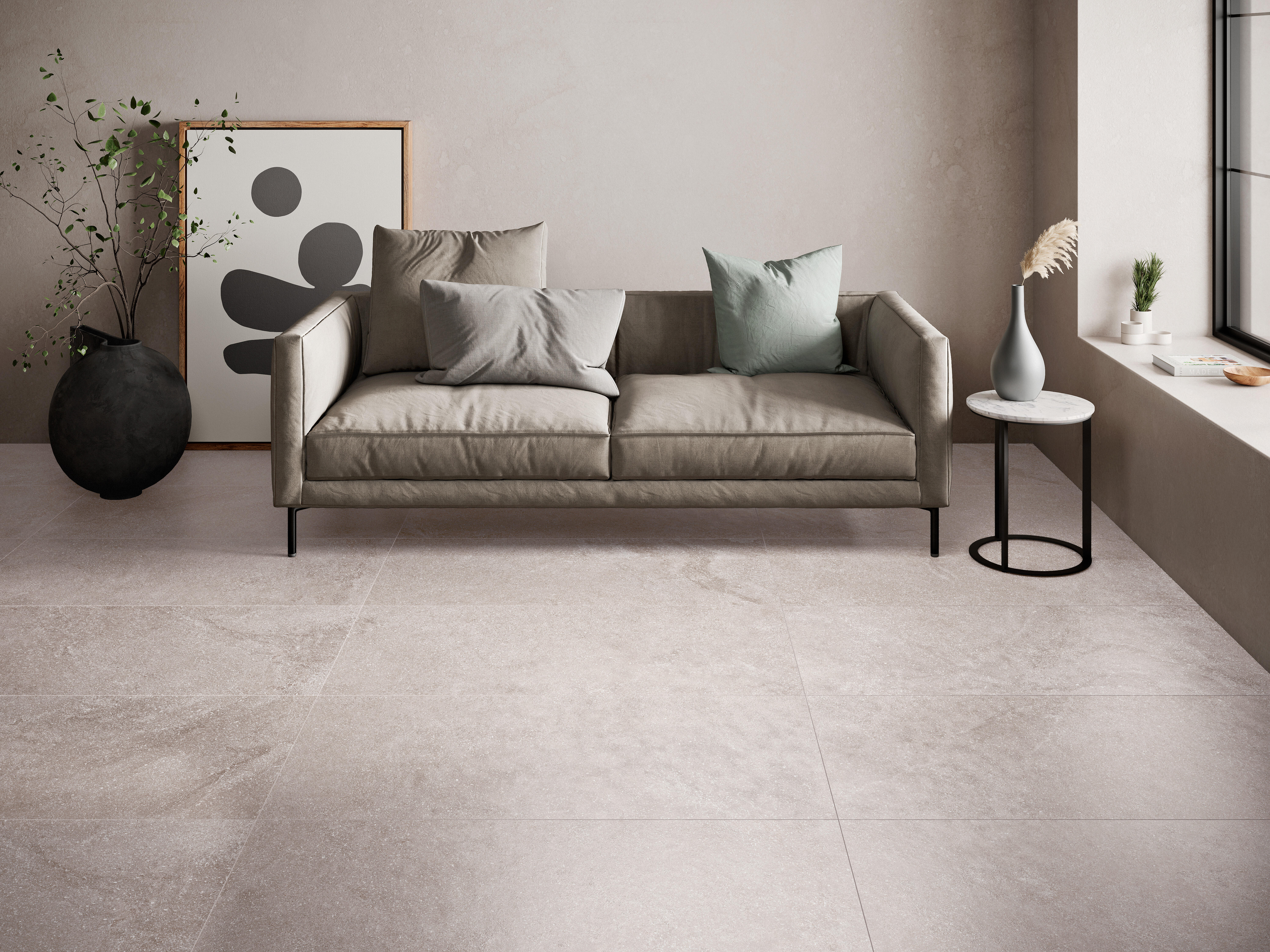 Suelo porcelánico reggio efecto piedra blanco 60x120 cm c1
