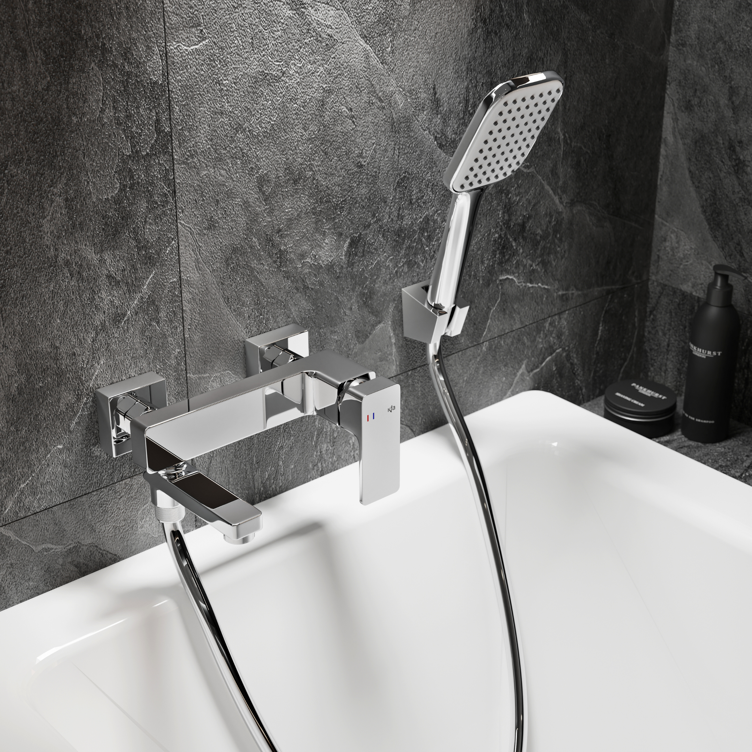 Bateria wannowa chromowana Dust KFA Armatura - 4