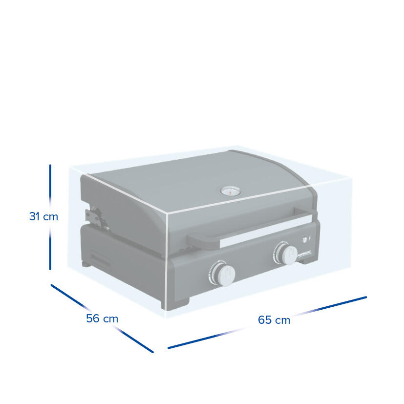 Housse de protection avec couvercle cuisson pour plancha 2 brûleurs CAMPINGAZ - 2