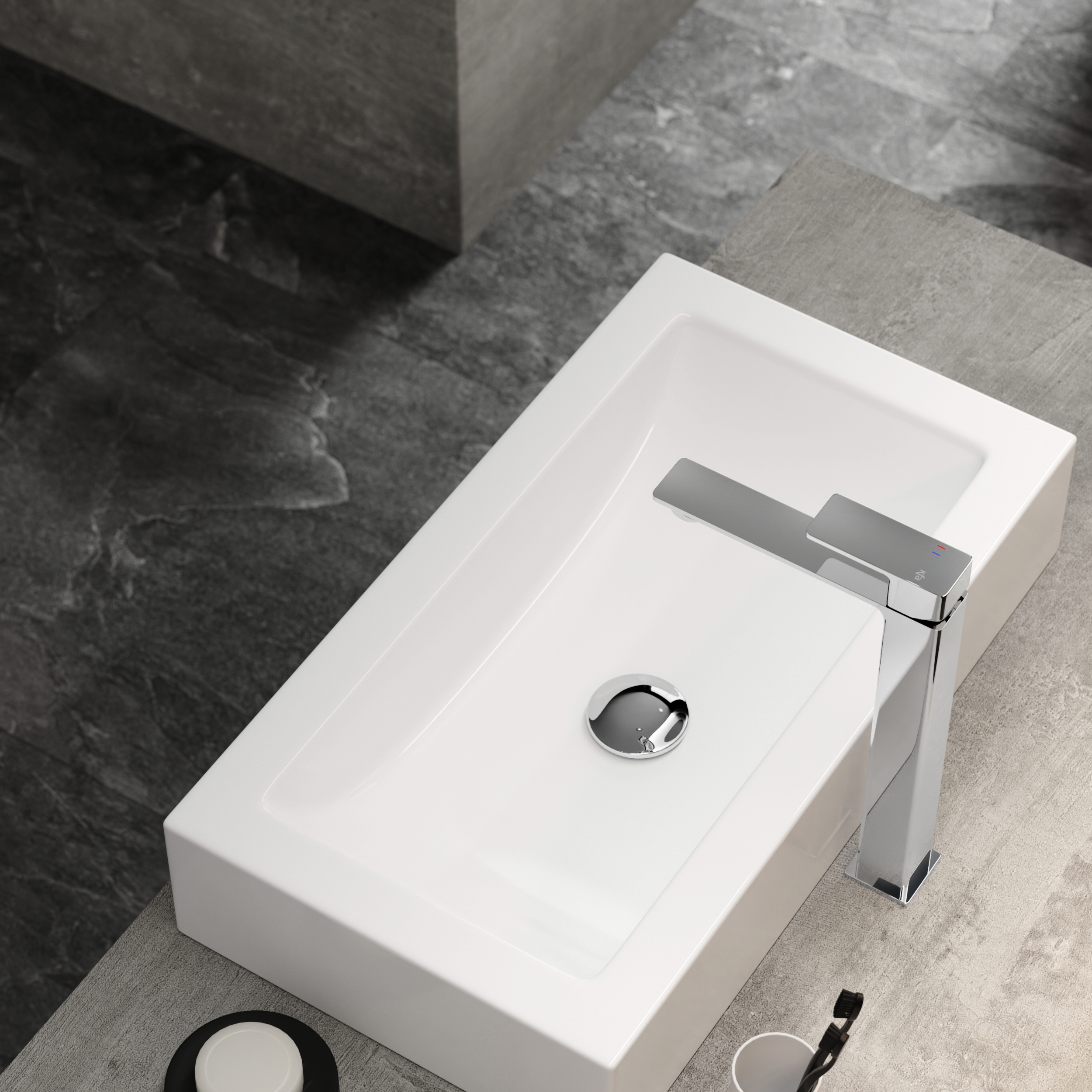 Bateria umywalkowa wysoka chrom 30.6 cm Dust KFA Armatura - 5