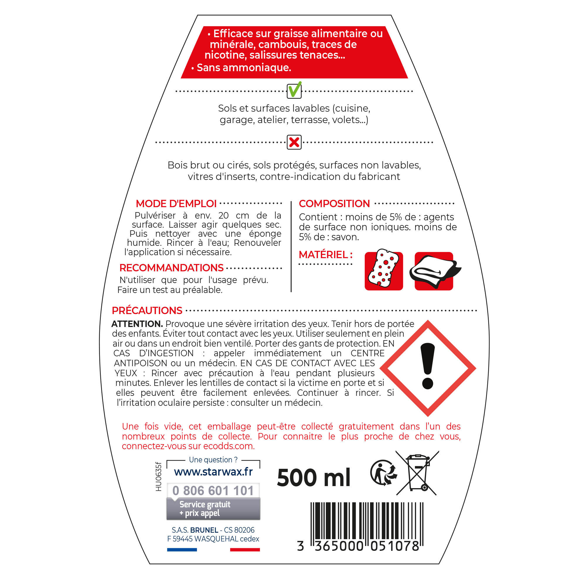 Nettoyant STARWAX Décrassant surpuissant, 0.5L - 4