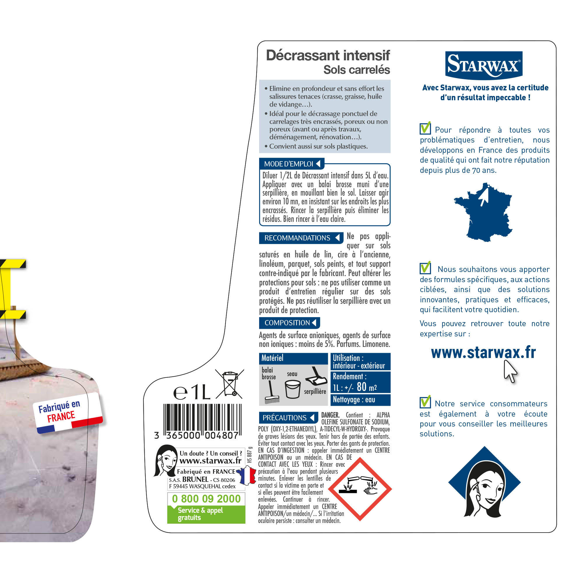 Nettoyant carrelage STARWAX Decrassant, 1L - 4