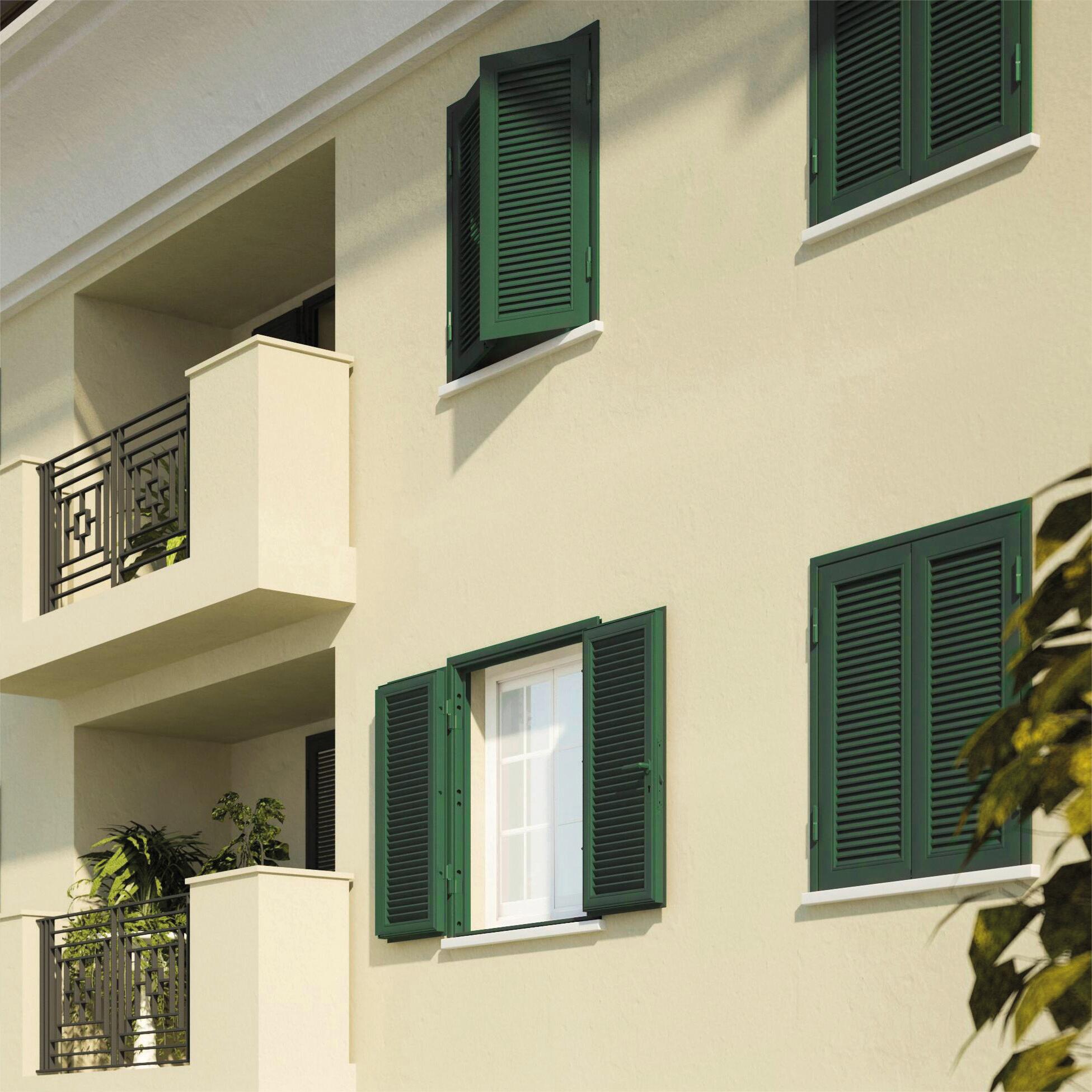 Persiana blindata 2 ante Vesta in ferro H 155 cm verde - 2