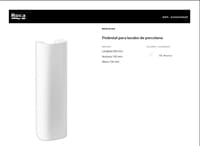 PEDESTAL PARA LAVABO ROCA MERIDIAN - 3