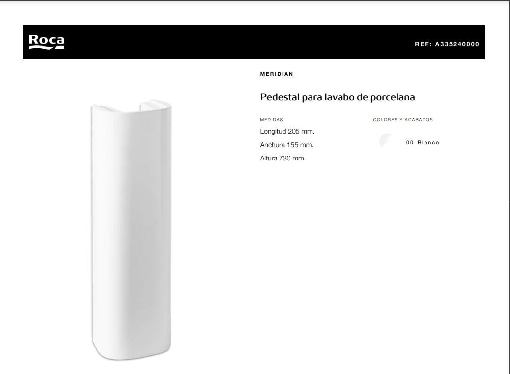 PEDESTAL PARA LAVABO ROCA MERIDIAN - 3