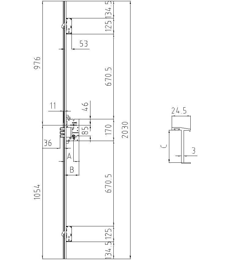 CERRADURA DE SEGURIDAD EMBUTIR MULTIPUNTOS 7140 ORO DERECHA MCM  - 2