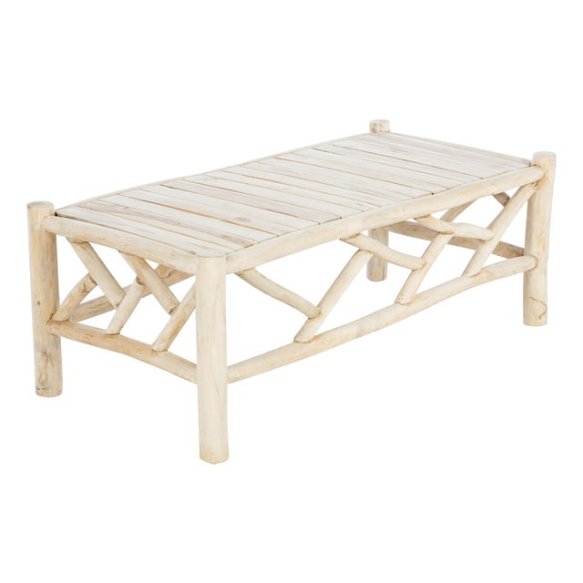 Tavolino da esterno Amazzonia struttura e superficie in teak per 4 persone 120x60cm