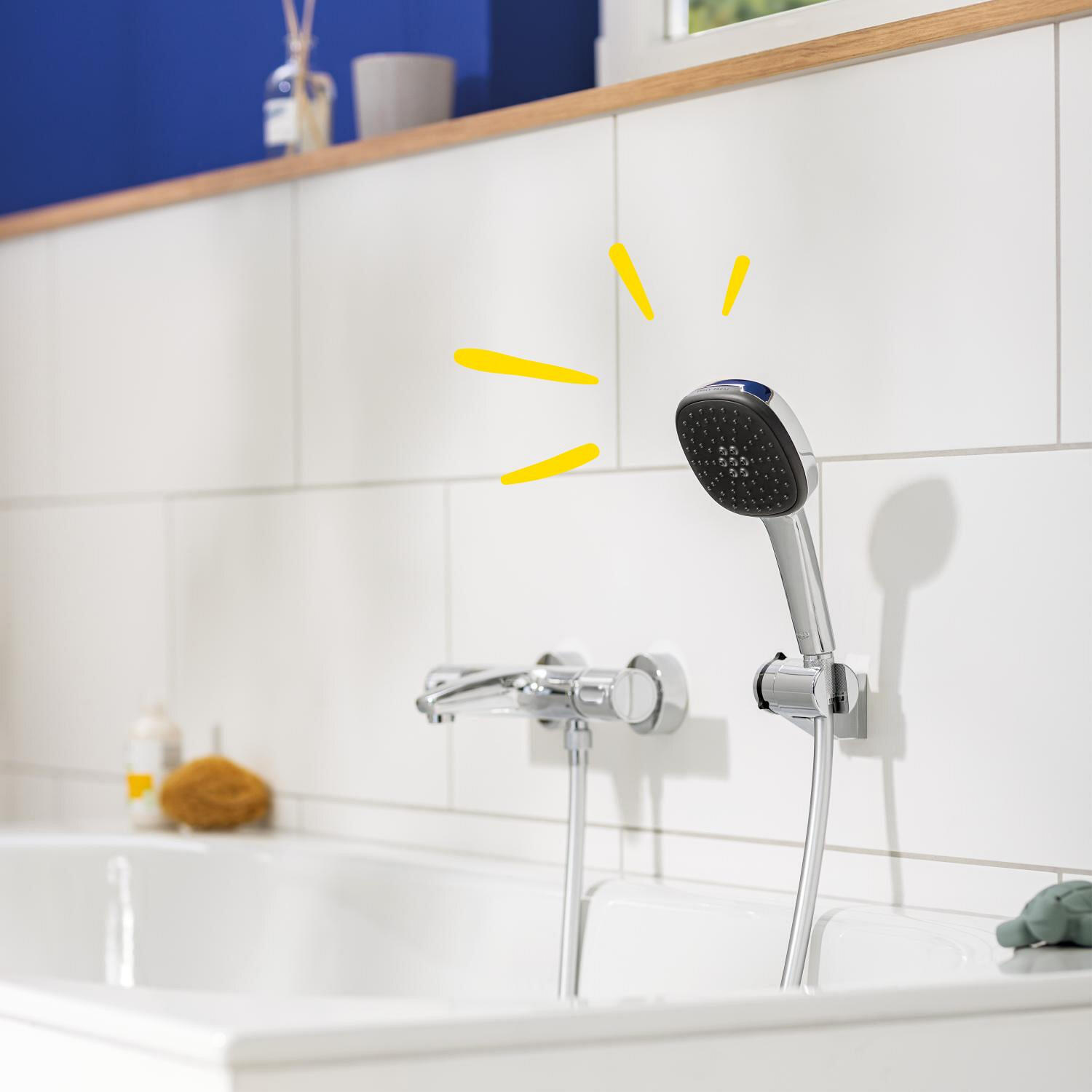 Duo (pommeau de douche et flexible) 3 jet(s) chromé Vitalio comfort clova GROHE - 7