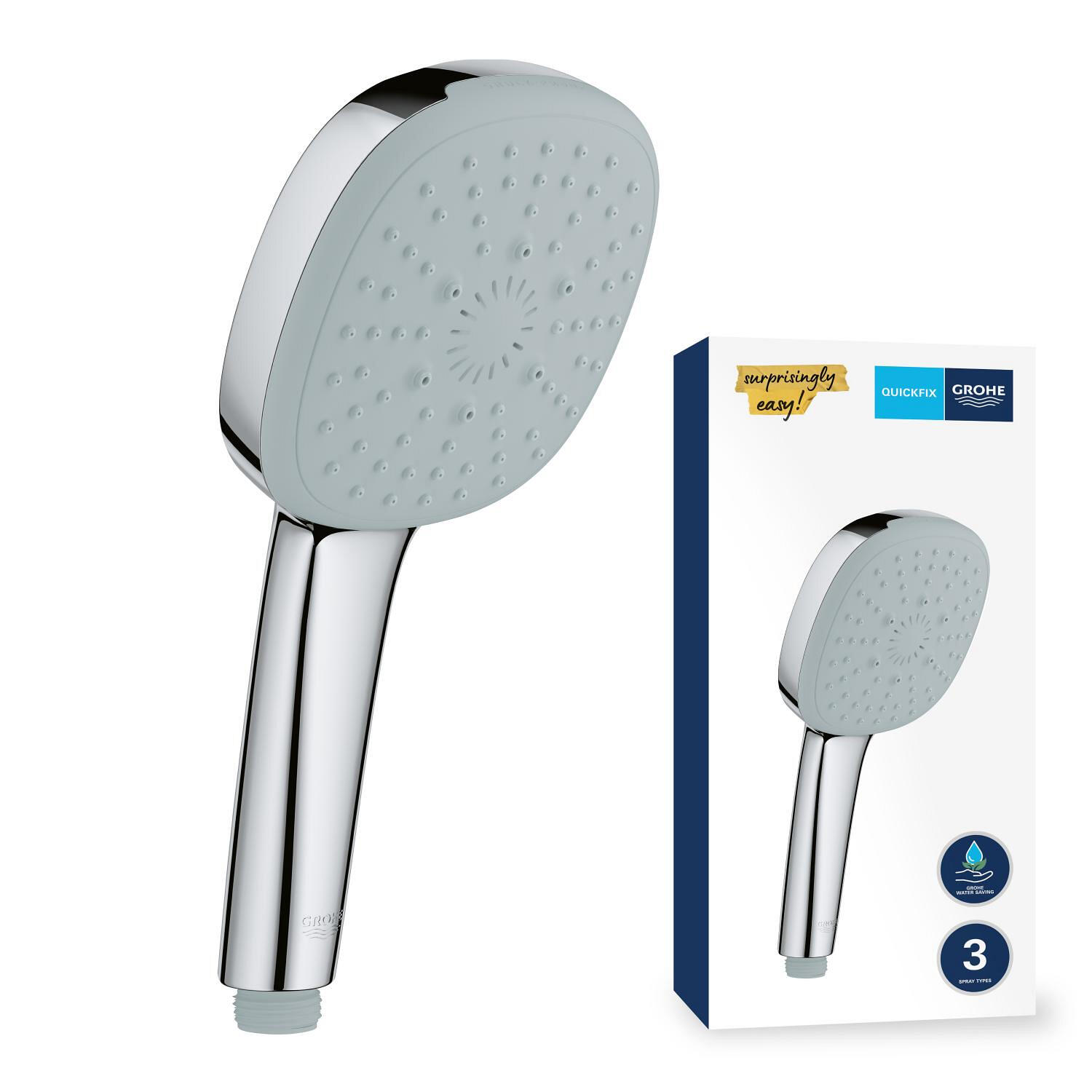 Pommeau de douche 3 jets chrome, GROHE, Vitalio Comfort Clova 3 jets - 5