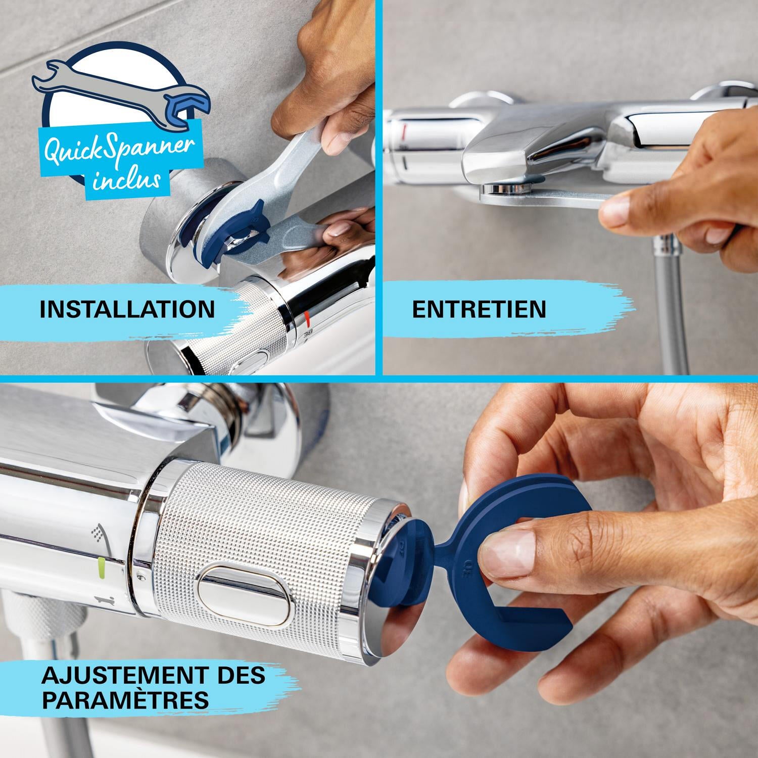 Colonne de douche mitigeur mécanique 2 jet(s) chrome Vitalio comfort 250 GROHE - 9