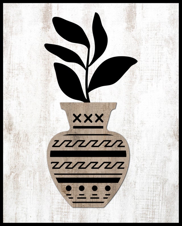 Quadro com moldura Deco Line Jarro 40x50 cm preto