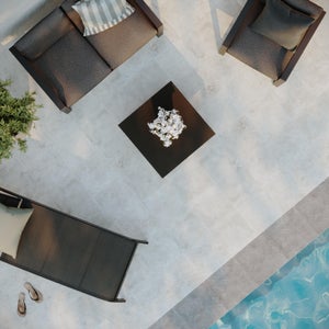 Carrelage sol extérieur effet béton gris Alesia l.32.5 x L.32.5 cm ARTENS