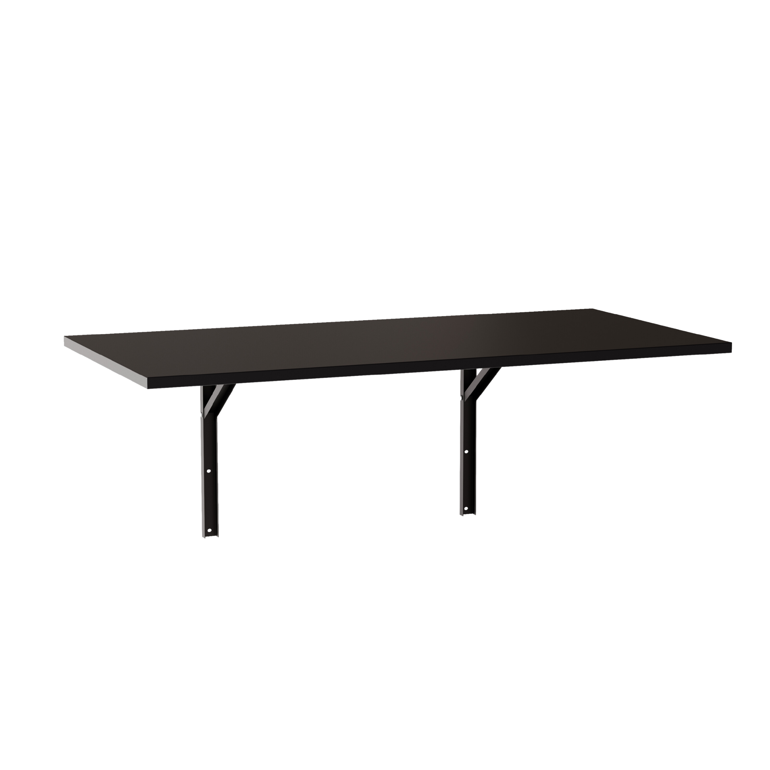 Blat rozkładany ścienny ze wspornikiem 138x68 czarny