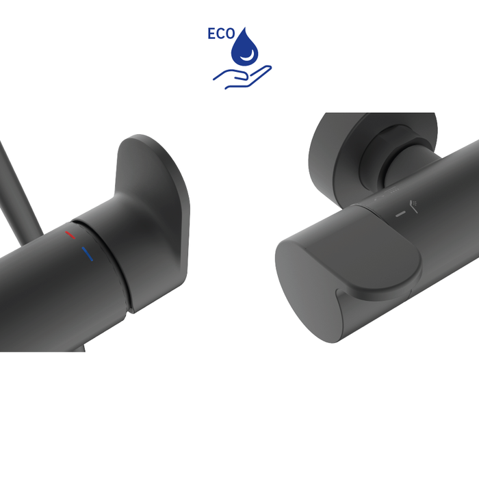 Icono de columna de agua ecológica visual negra sensea