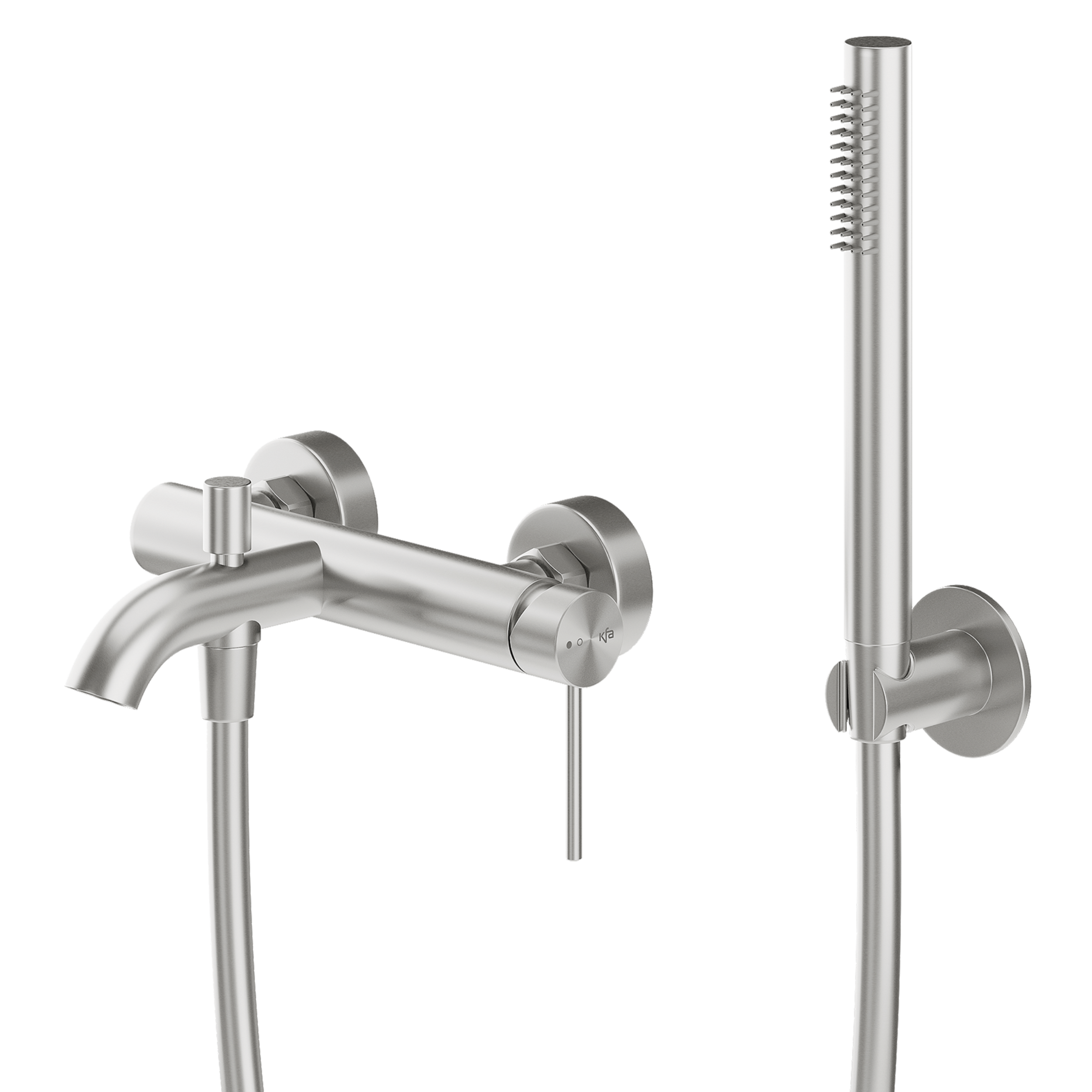 Bateria wannowa srebrna stal nierdzewna Flint KFA Armatura - 8