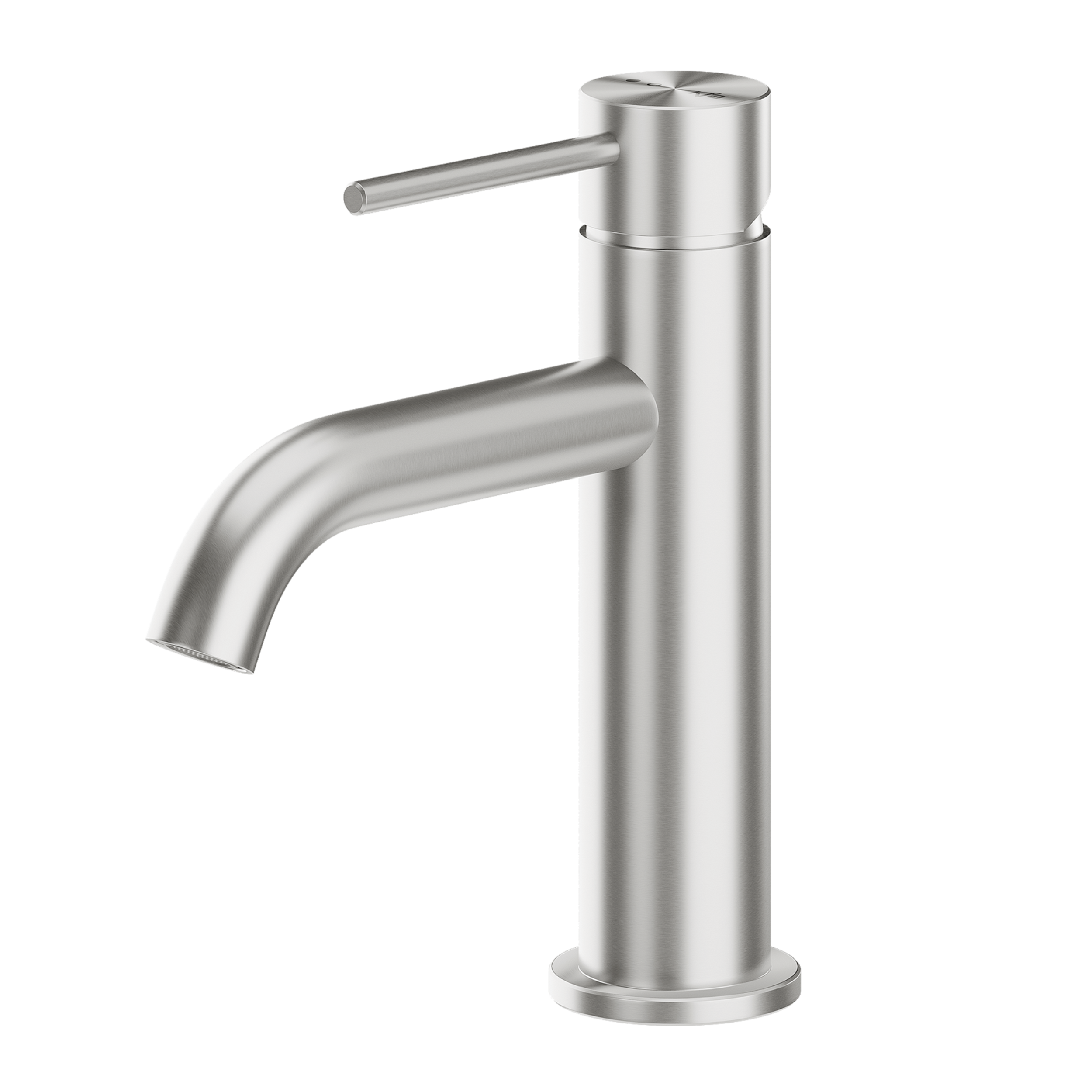 Bateria umywalkowa srebrna stal nierdzewna 16.5 cm z korkiem klik-klak Flint KFA Armatura - 9