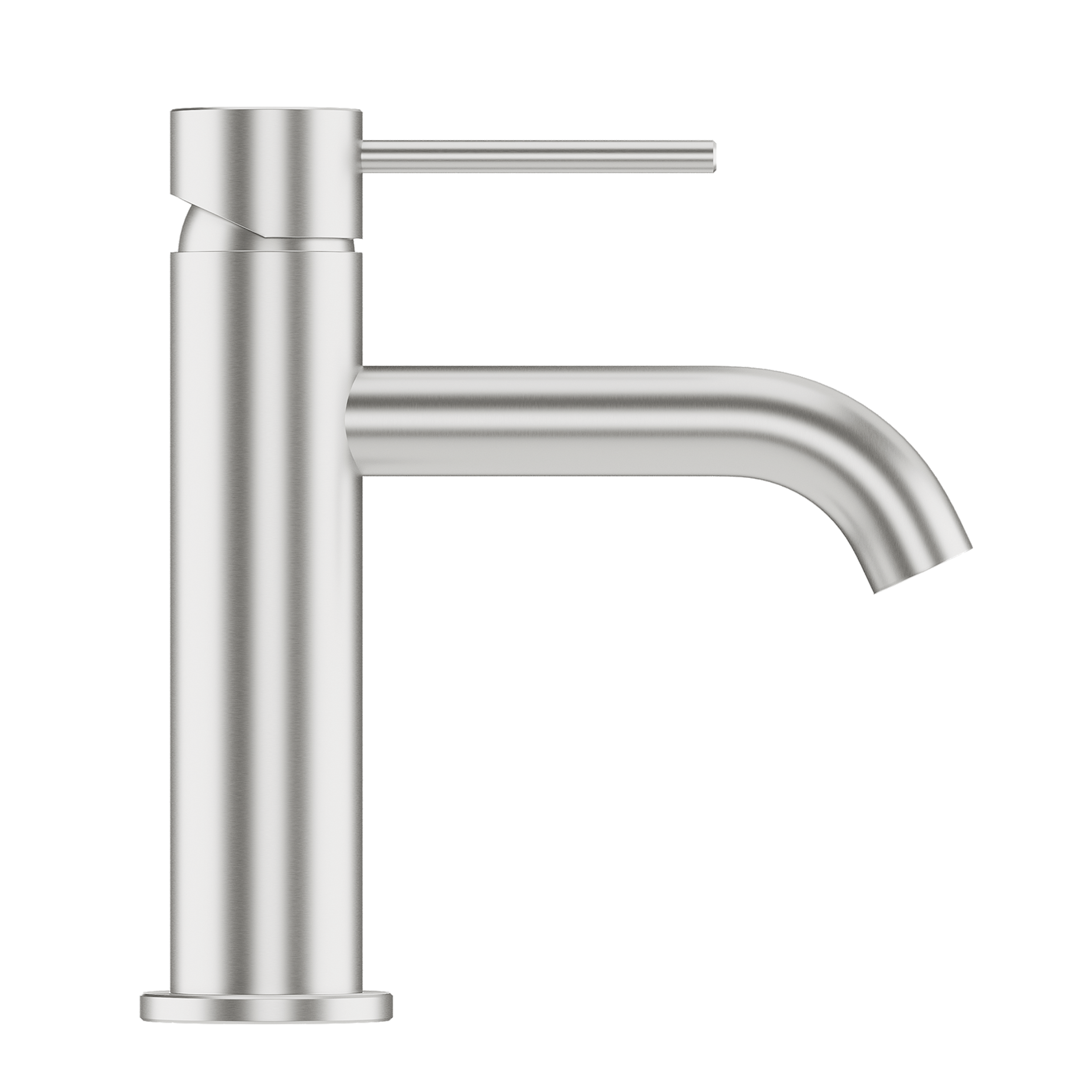 Bateria umywalkowa srebrna stal nierdzewna 16.5 cm z korkiem klik-klak Flint KFA Armatura - 8