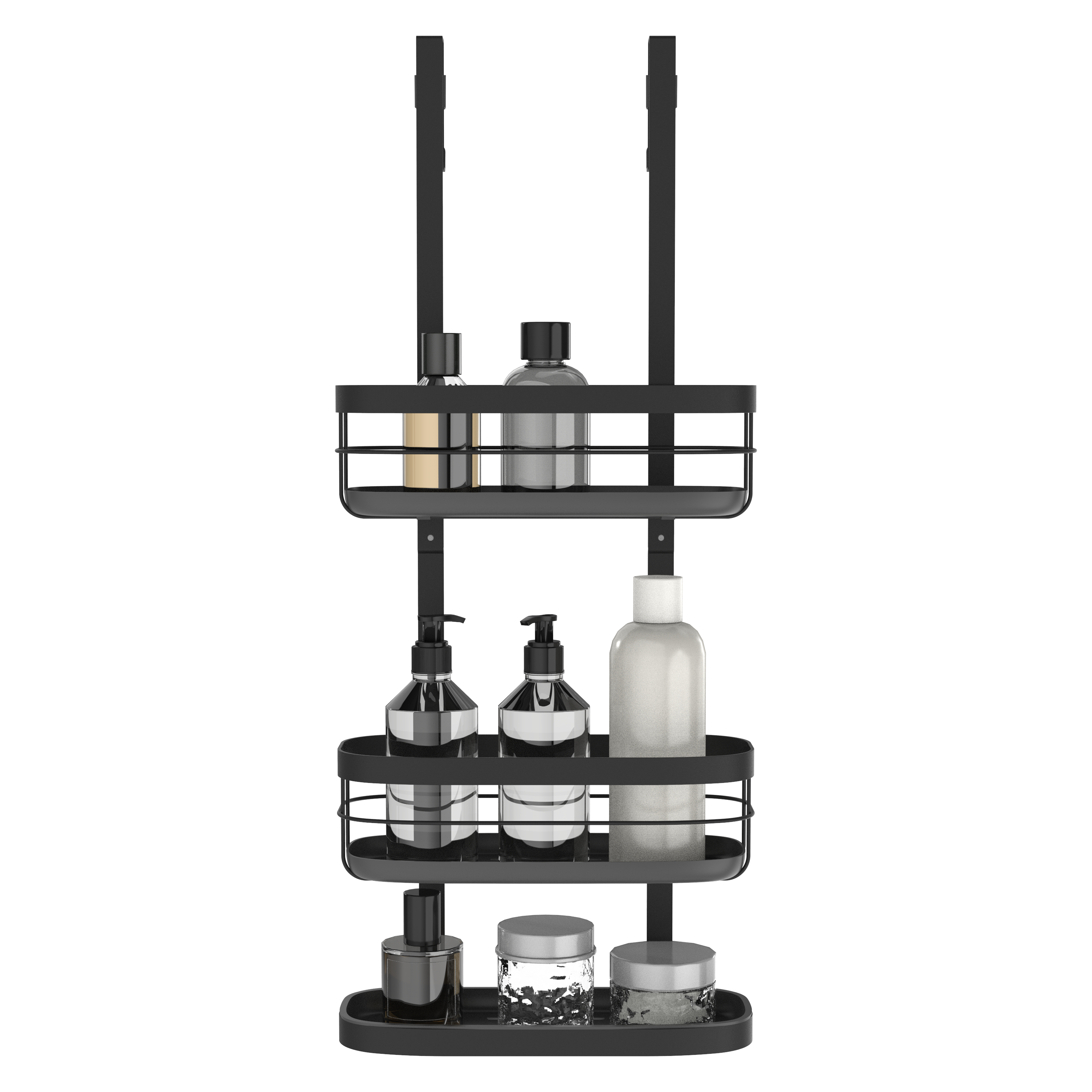 Cesto de duche para pendurar 3 Níveis preto Remix Sensea - 12