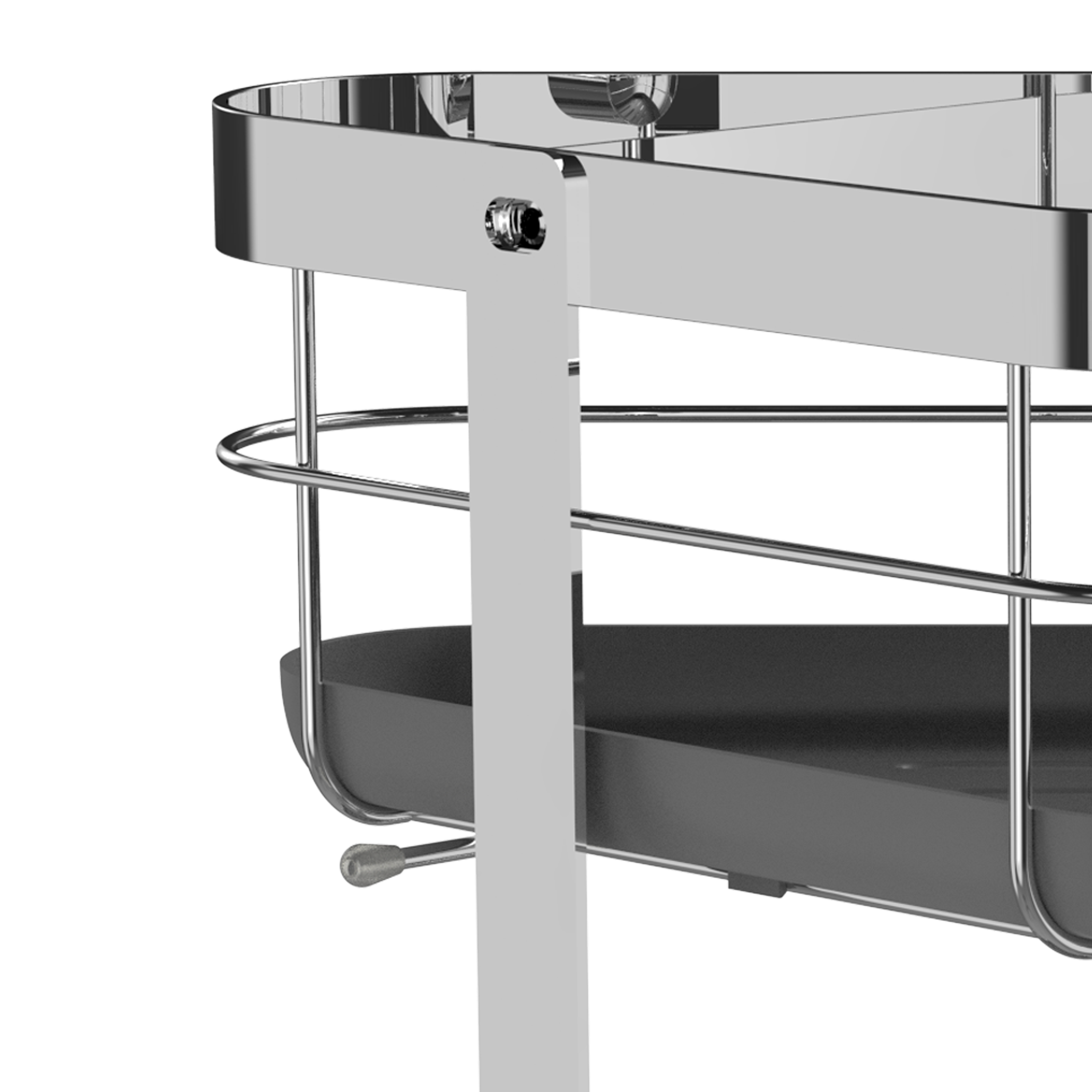 Etagère de douche d'angle chrome à visser mur remix SENSEA - 6