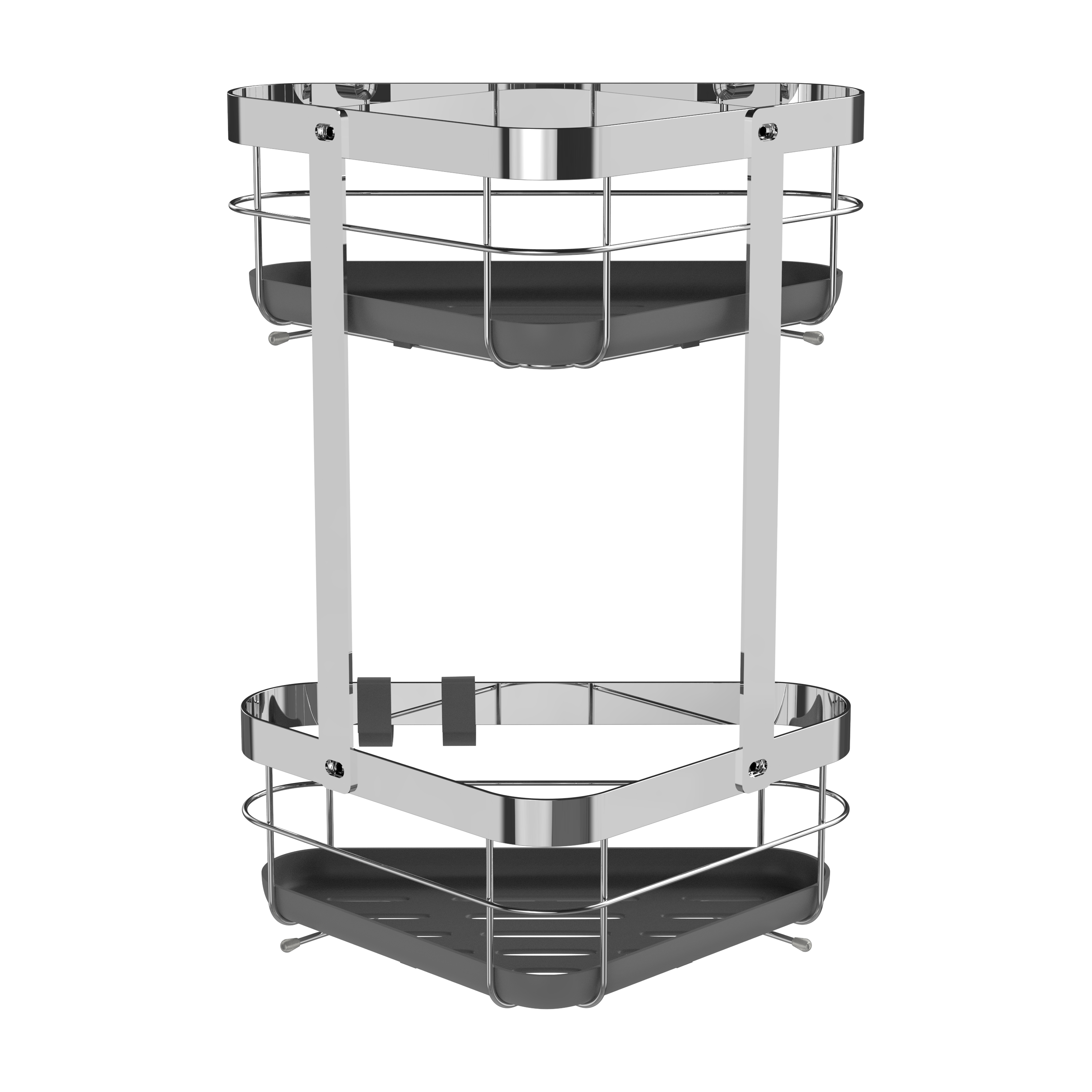 Etagère de douche d'angle chrome à visser mur remix SENSEA - 4