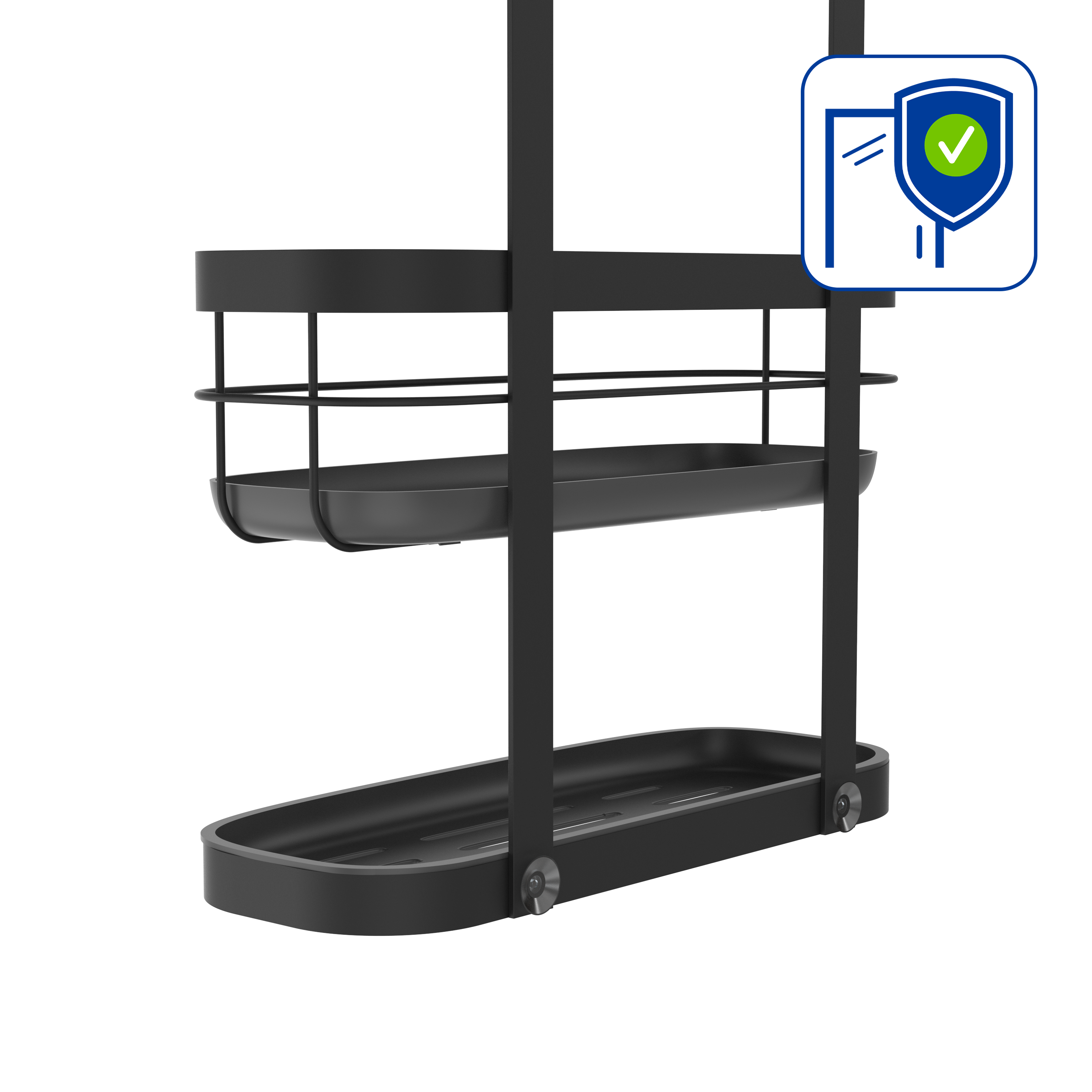 Cesto de duche para pendurar 3 Níveis preto Remix Sensea - 6