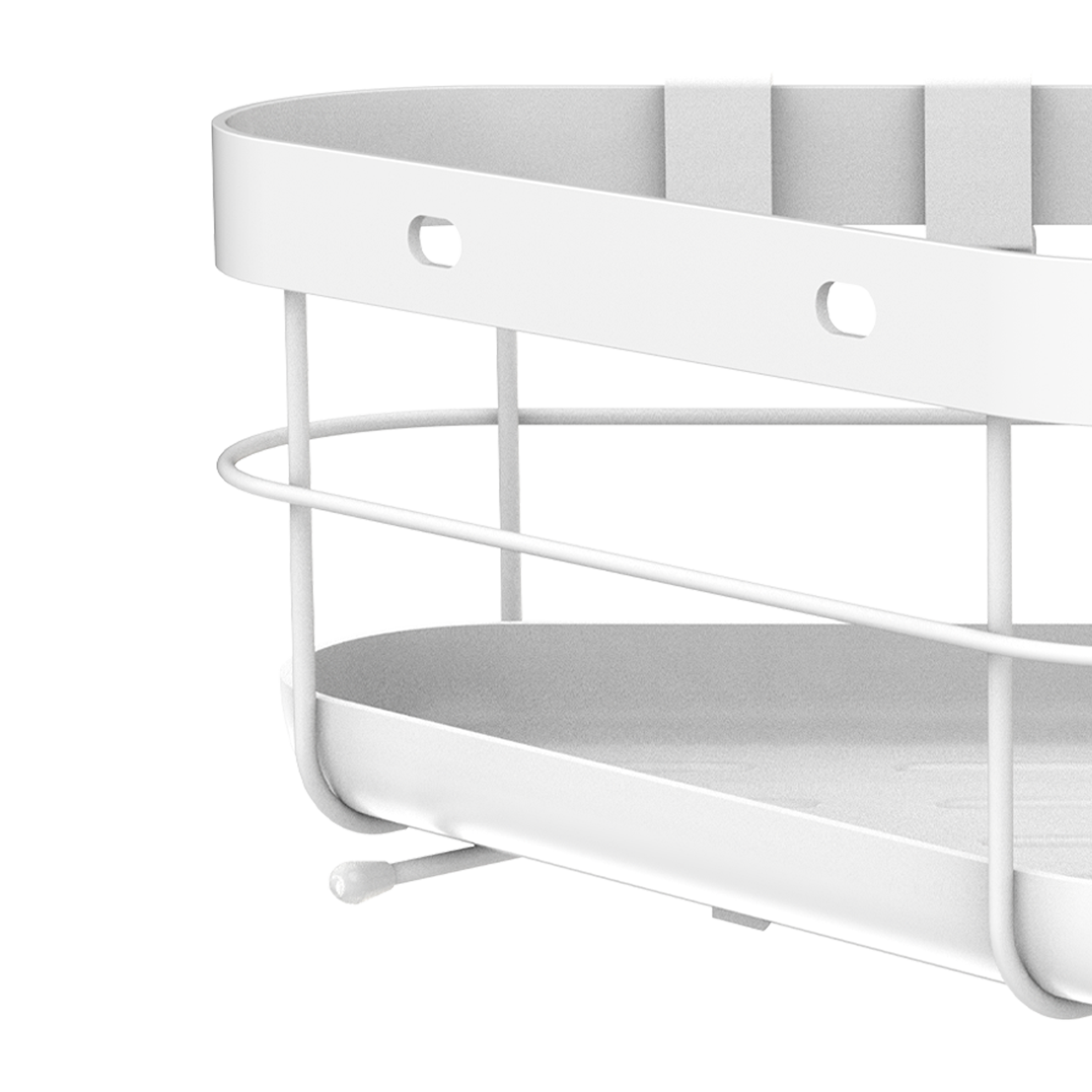 Etagère de douche d'angle blanche à visser ou à coller au mur remix SENSEA - 5