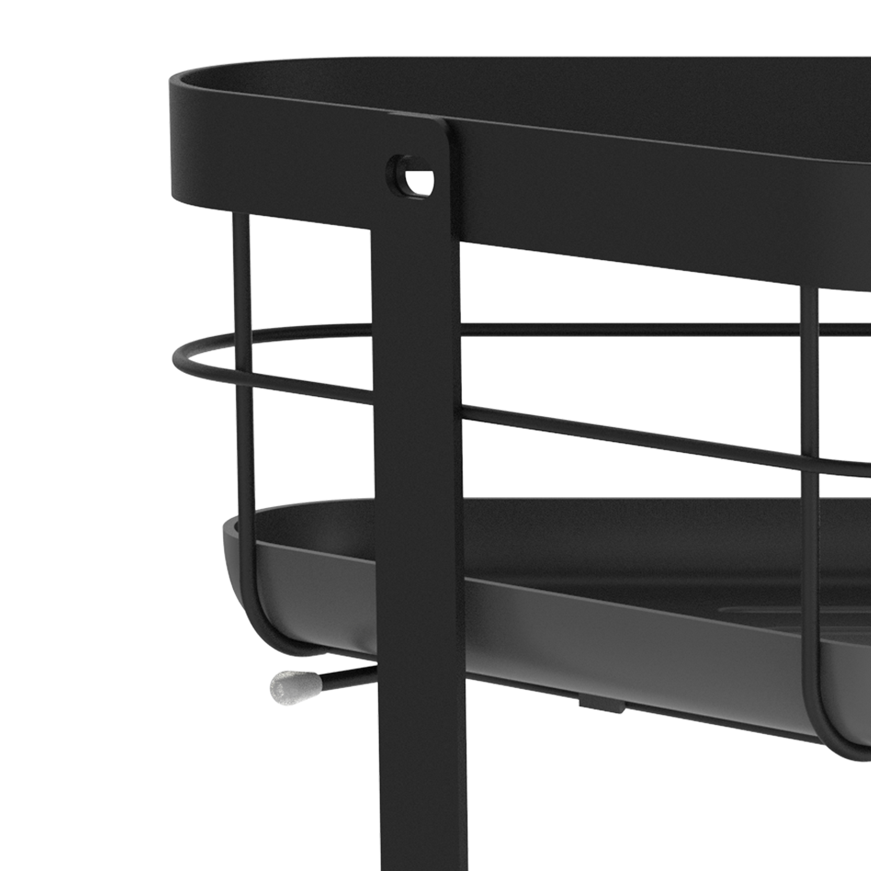 Etagère de douche d'angle noire à visser au mur remix SENSEA - 4