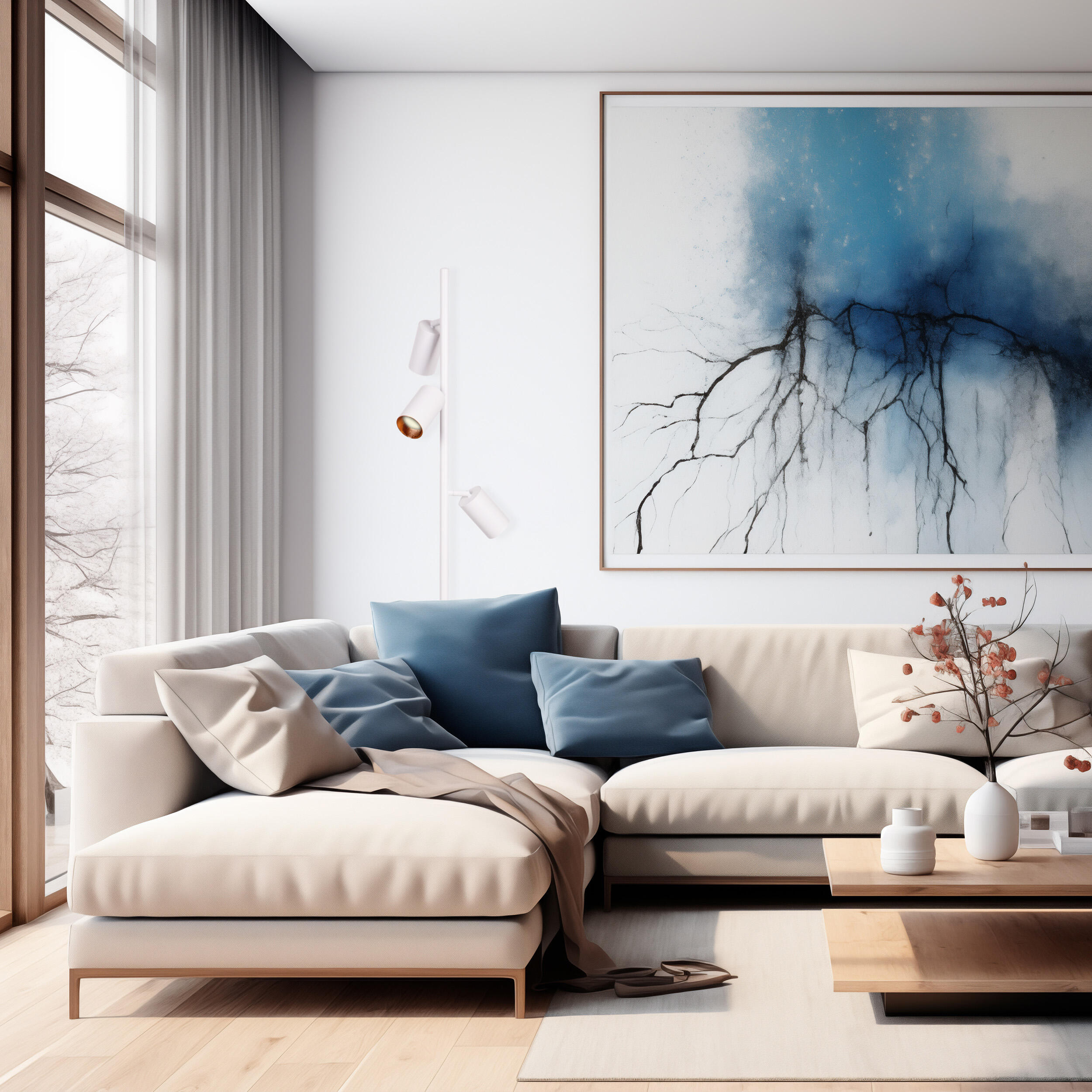 Lampa podłogowa Maribel biała 3 x GU10 Goldlux - 3