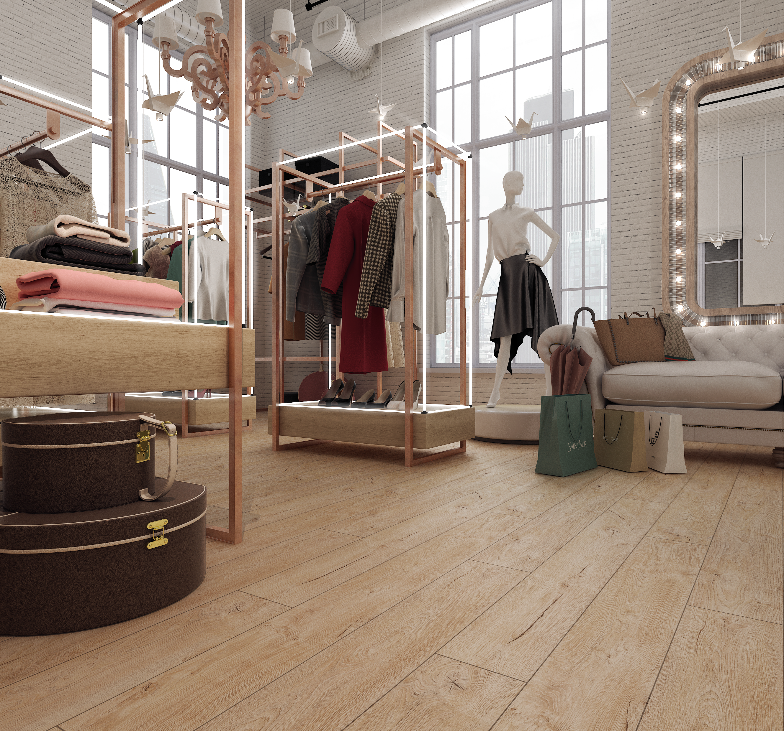 Panele podłogowe laminowane wodoodporne AC4 8 mm Promo Flooring Dąb Marsani - 2