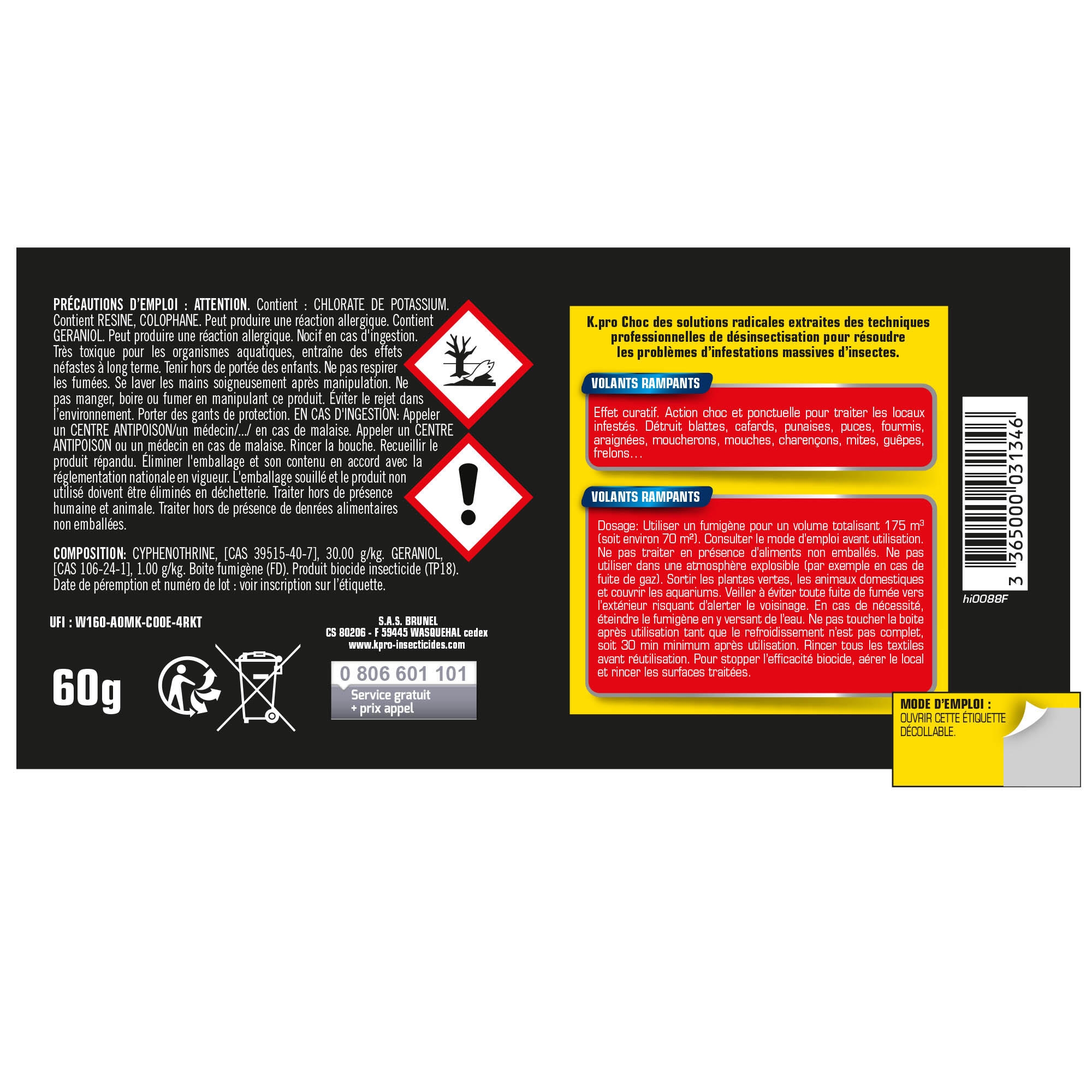 Destructeur insectes volants et rampants, Fumigène K.PRO, 70m² - 4
