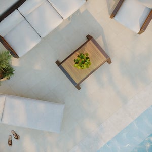 Carrelage sol extérieur effet béton beige Alesia l.32.5 x L.32.5 cm ARTENS