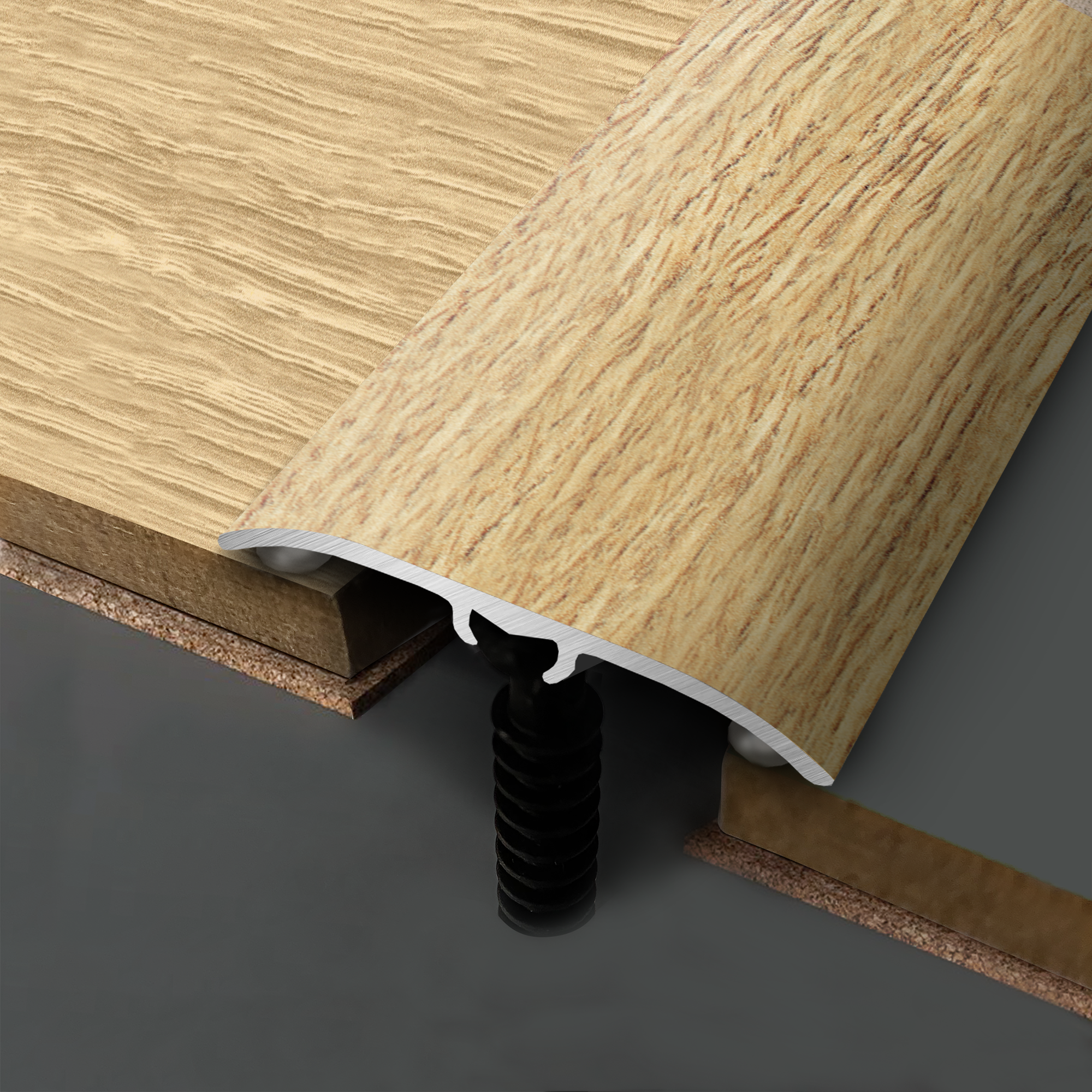 Barre de seuil 4 en 1 alu décor Aberdeen à fixer, l.3.7 cm x L.83 cm ARTENS - 3