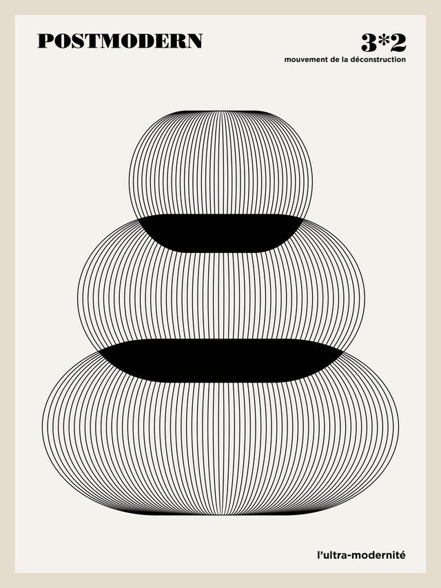 Affiche Postmodern 2, multicouleur EDITIONS BRAUN l.30 x H.40 cm